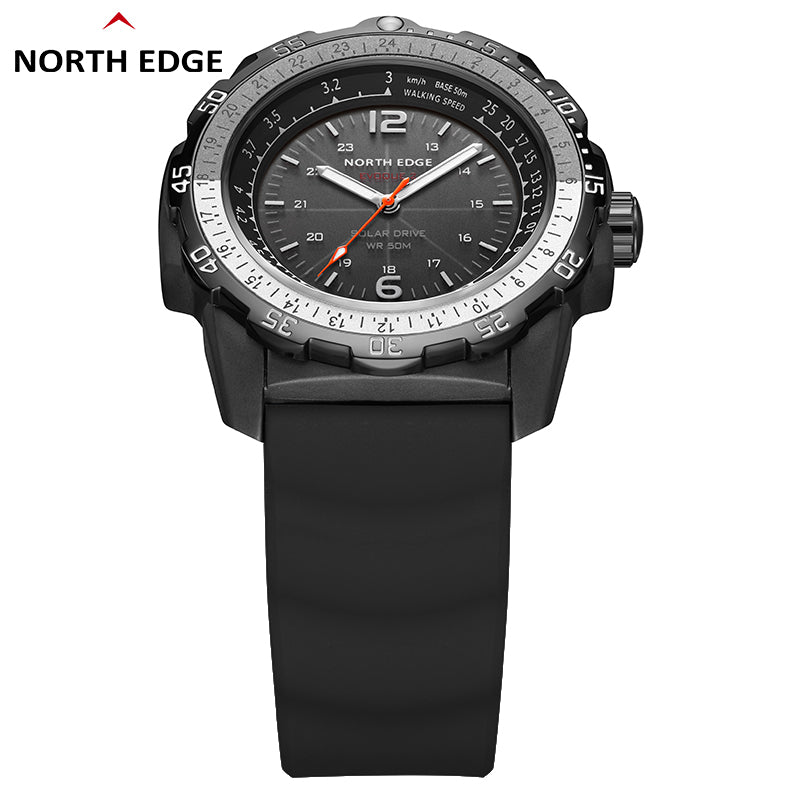 North Edge EVOQUE 2 Herren-Outdoor-Sportuhr – Solarbetrieben · Leuchtend · Wasserdicht