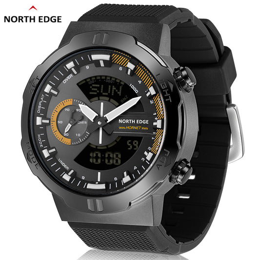 North Edge HORNET Herren Outdoor-Sportuhr | Zwei Zeitzonen | Leuchtend | Wasserdicht