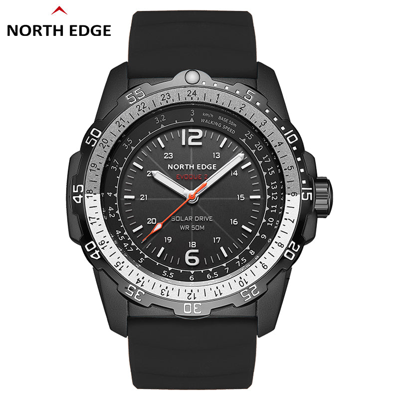 North Edge EVOQUE 2 Herren-Outdoor-Sportuhr – Solarbetrieben · Leuchtend · Wasserdicht
