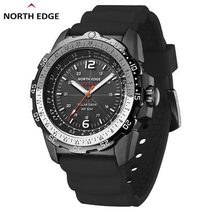 North Edge EVOQUE 2 Herren-Outdoor-Sportuhr – Solarbetrieben · Leuchtend · Wasserdicht