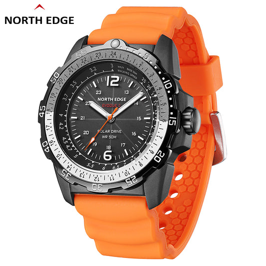 North Edge EVOQUE 2 Herren-Outdoor-Sportuhr – Solarbetrieben · Leuchtend · Wasserdicht