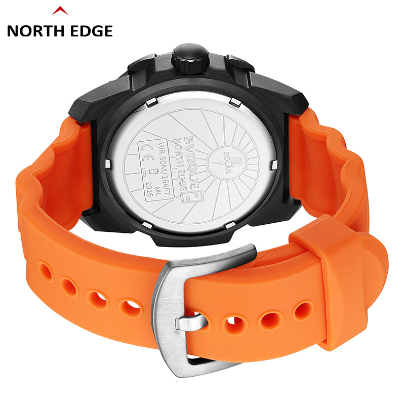 North Edge EVOQUE 2 Herren-Outdoor-Sportuhr – Solarbetrieben · Leuchtend · Wasserdicht