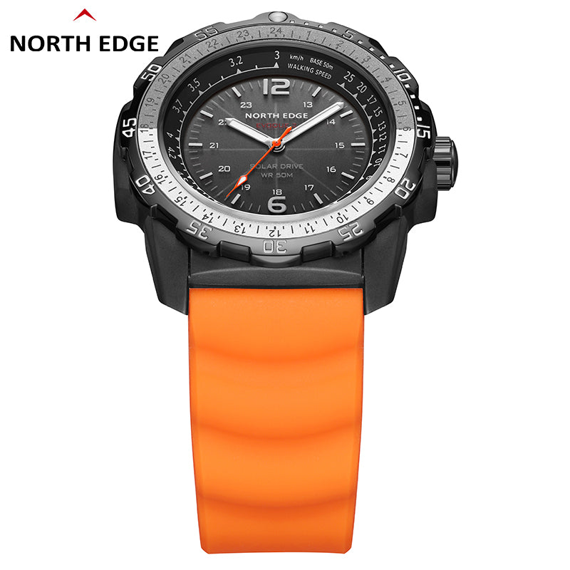 North Edge EVOQUE 2 Herren-Outdoor-Sportuhr – Solarbetrieben · Leuchtend · Wasserdicht