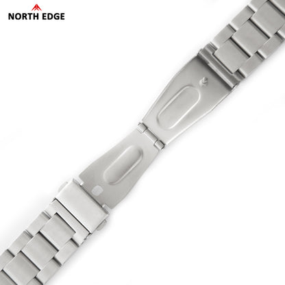 North Edge TRITON STEEL Solar-Taucheruhr – Edelstahlgehäuse, wasserdicht mit Hintergrundbeleuchtung